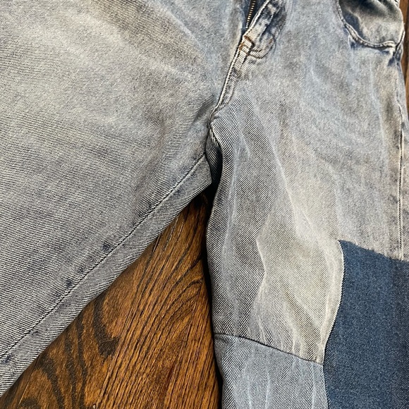 Urban Outfitters BDG Mom Highrise Washed Patchwork Blue Jeans - Picture 5 of 8